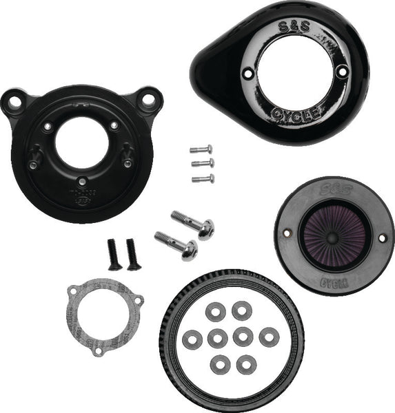 S&S Cycle Harley Davidson 2008 - 2016 Touring/ 2016 - 2017 Softail Models Stealth Air Stinger Kit w/ Gloss Black Teardrop