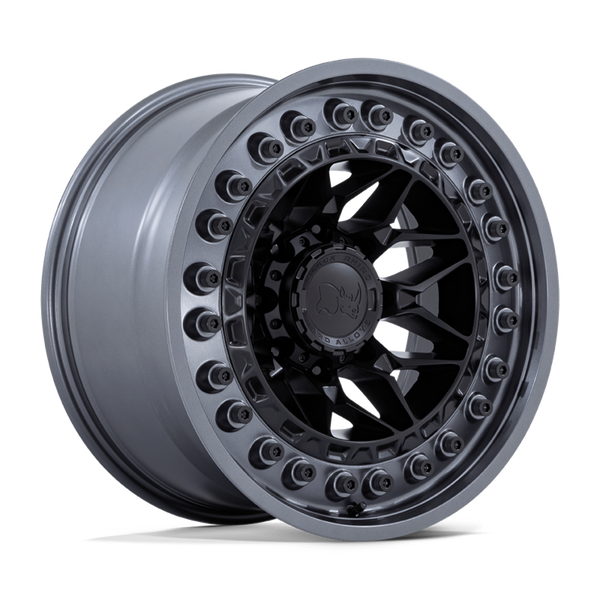 Black Rhino ALPHA Matte Black W/ Gunmetal Lip 17x9 0 6x139.7mm 106.1mm