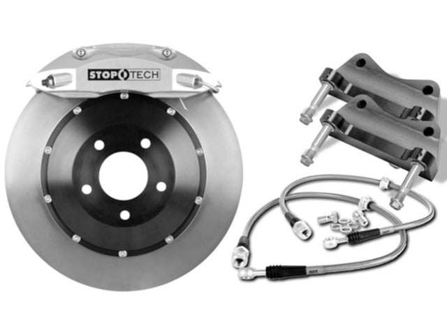 StopTech 2015 - 2019 Audi S3 / VW Golf R Front BBK ST-60 Caliper Zinc Slotted 355X32 2pc Rotor