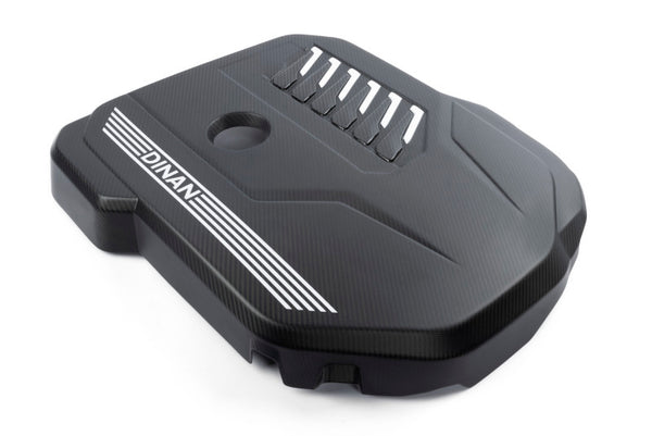 Dinan 2019 - 2026 BMW B58D (G01/G02/G20/G22/G23/G26/G42) Matte Carbon Fiber Engine Cover w/Gloss Accents