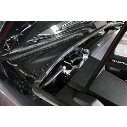 Moroso 2008 - 2014 Cadillac CTS-V Air/Oil Separator Catch Can - Small Body - Billet Aluminum -Black Finish