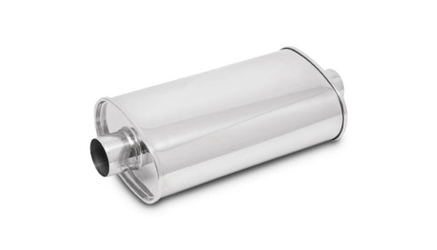Vibrant StreetPower Oval Muffler  5inx9in x 15in long 2.5in in I.D. x 2.5in out Center-Center