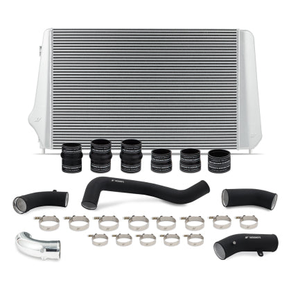 Mishimoto 2017 - 2019 GM L5P Duramax Intercooler Kit - Black / Silver w/ WBK Pipes