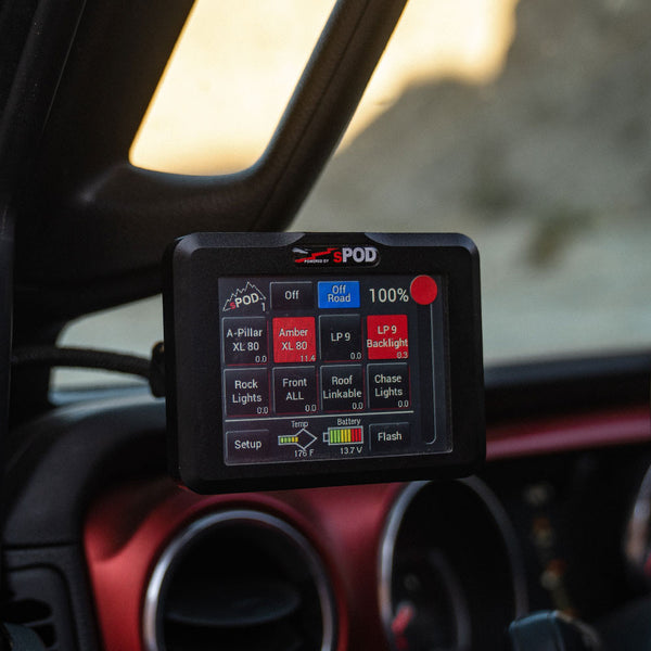 Spod BantamX Touchscreen - Jeep 2018 + Wrangler 2020 + Gladiator JL/JT