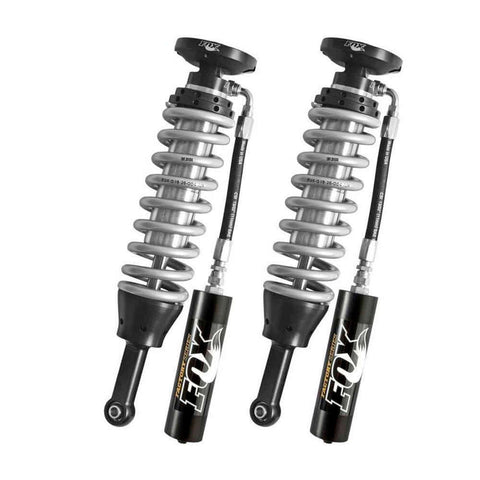 Fox 2005 + Tacoma w/UCA 2.5 Front Factory Series 4.94in. Remote Res. Coilover Set / Mid-Travel - Black/Zinc