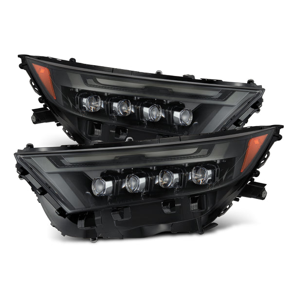 AlphaRex 2019 - 2024 Toyota RAV4 (High Trim) NOVA LED Projector Headlights Alpha-Black