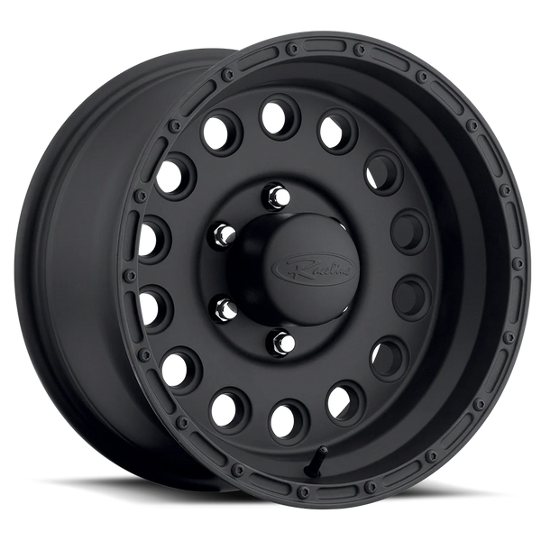 Raceline 887B Rock Crusher 15x8in / 5x139.7 BP / -32mm Offset / 107.95mm Bore - Satin Black Wheel