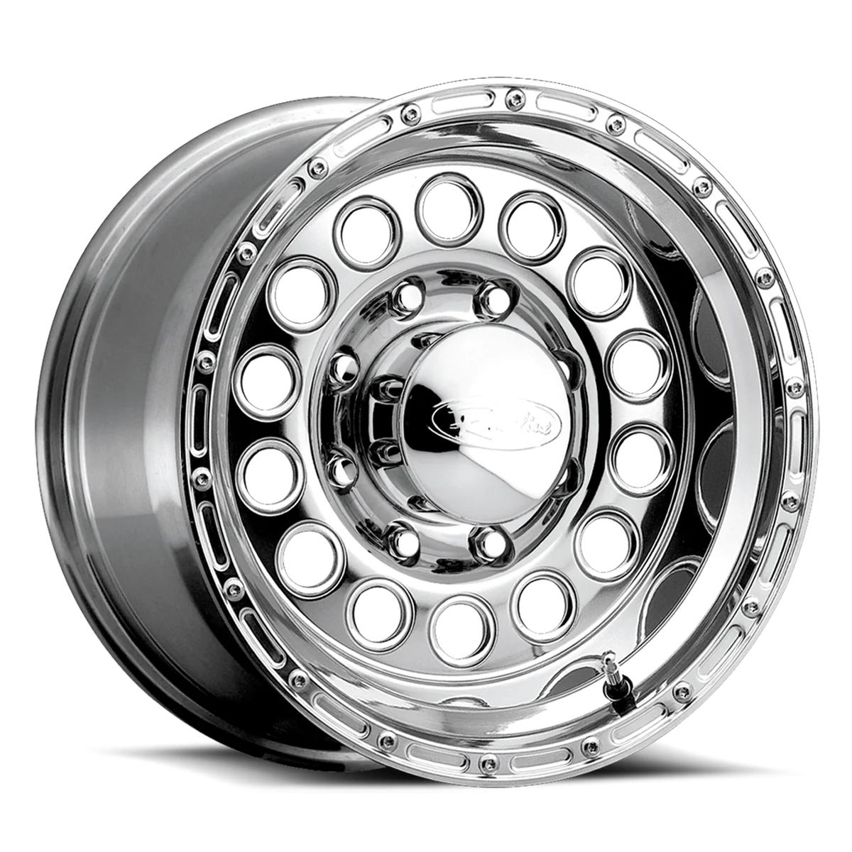 Raceline 887 Rock Crusher 15x10in / 5x139.7 BP / -47mm Offset / 107.95mm Bore - Polished Wheel