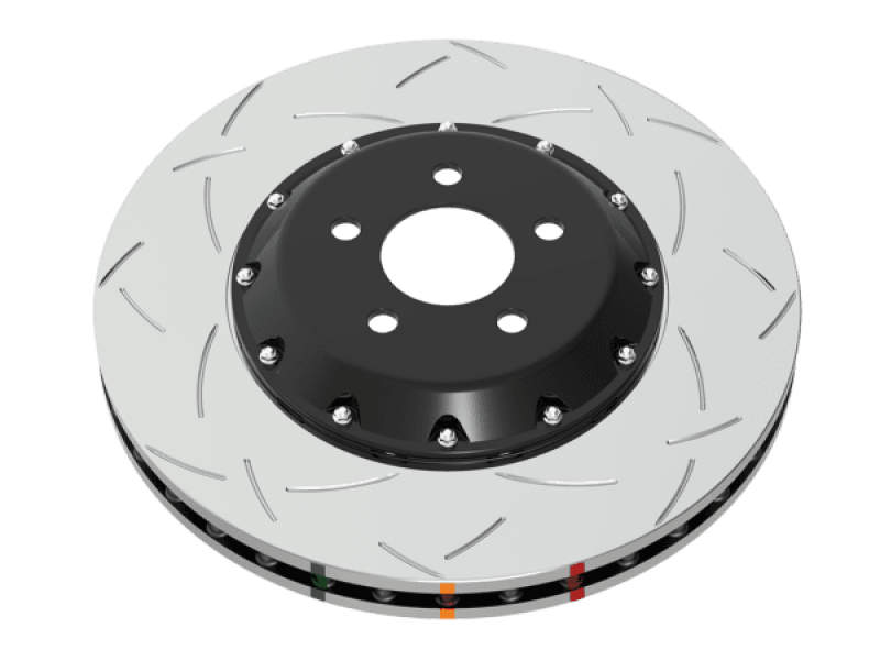 DBA 2017 - 2023 Tesla Model 3 (w/355mm Front Rotor) Front 5000 Series 2-Piece Slotted Rotor w/Black Hat