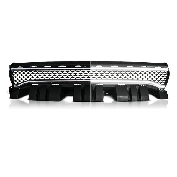 ANZO 2015 - 2023 Dodge Charger Black LED Grille w/ Initiation & Running Light/DRL Bar