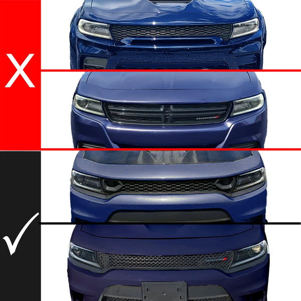 ANZO 2015 - 2023 Dodge Charger Black LED Grille w/ Initiation & Running Light/DRL Bar