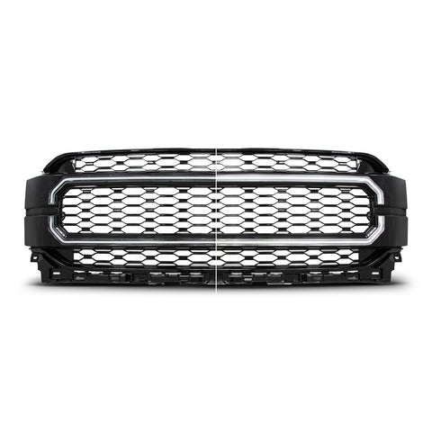 Anzo 2021 - 2023 Ford F150 Black Housing Full LED Light Tube  NEXUM  Front Grille