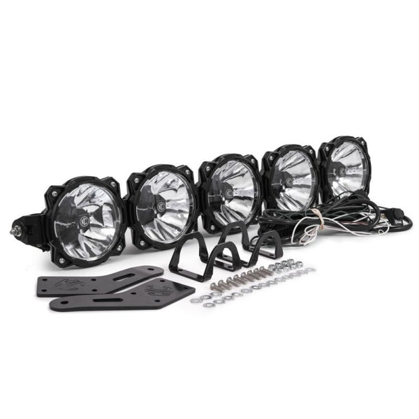 KC HiLiTES Polaris RZR 32in. Pro6 Gravity LED 5-Light 100w Combo Beam Overhead Light Bar System