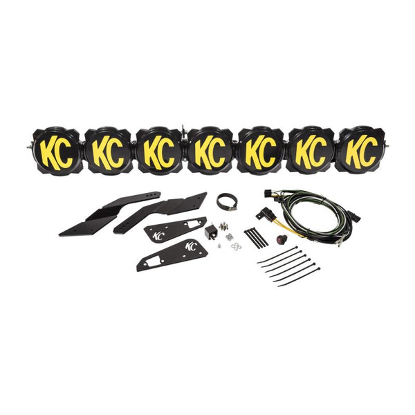KC HiLiTES 2017 - 2023 Can-Am Maverick X3 45in. Pro6 Gravity LED 7-Light 140w Combo Beam Overhead Light Bar System