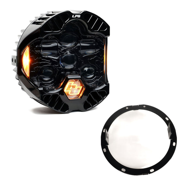 Baja Designs 2014 - 2023 Harley-Davidson Street Glide (Single Light) DOT LP6 LED DRL Headlight Kit - White / Amber