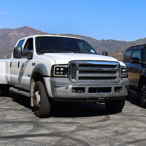 AlphaRex 1992 - 1996 Ford F-Series F150/F250/F350 / Bronco NOVA LED Proj Headlights Chrome w/ Activ. Light Seq. Signal and SB DRL