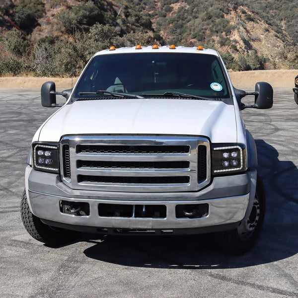 AlphaRex 1992 - 1996 Ford F-Series F150/F250/F350 / Bronco NOVA LED Proj Headlights Chrome w/ Activ. Light Seq. Signal and SB DRL