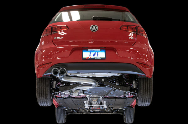 AWE Tuning VW MK7 Golf 1.8T Track Edition Exhaust w/Diamond Black Tips (90mm)