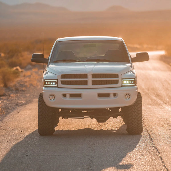 AlphaRex 1994 - 2001 RAM 1500 / 2500 / 3500 NOVA LED Projector Headlights Blk w/Activ Light/Seq Signal/SB DRL