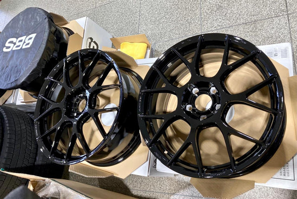 BBS RE-V7 19x9.5 5x120 ET25 PFS Gloss Black Wheel -82mm PFS/Clip Required