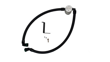 J&L 2024 + Ford Mustang EcoBoost Driver Side Oil Separator 3.0 - Black / Clear Anodized