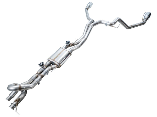 AWE 2024+ Ford Ranger Raptor 3.0L Switchpath Cat-Back Exhaust - Chrome Silver Tips