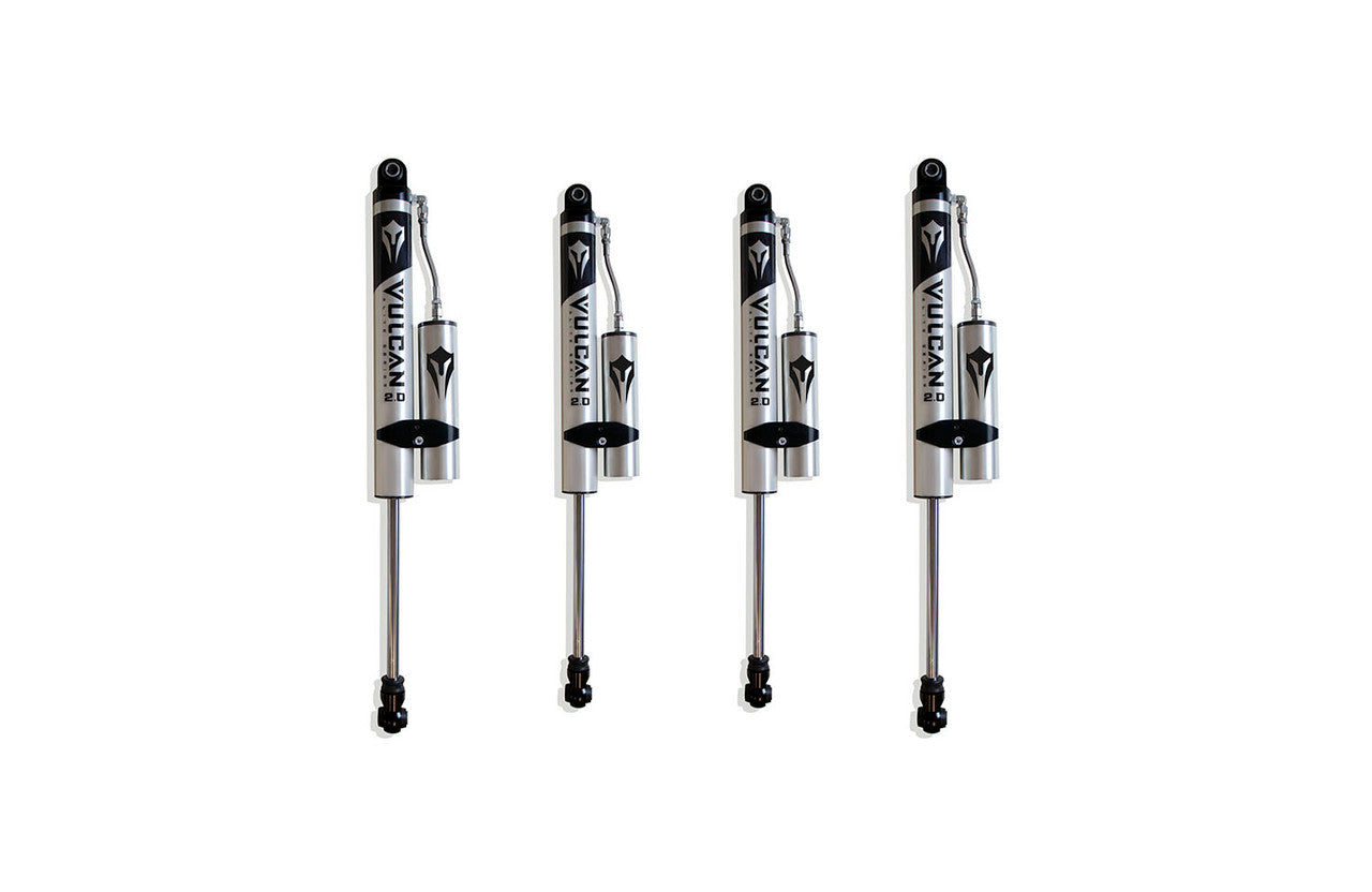 Maxtrac 2018 - 2024 Jeep JL Wrangler Front & Rear Vulcan Series Reservior Shocks 2.5in - 3in Lift