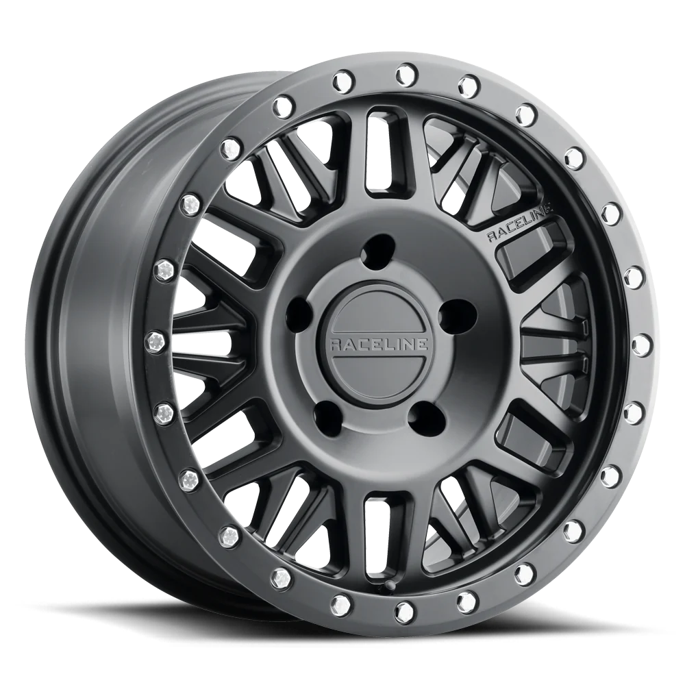 Raceline 951B Ryno 17x9in / 5x127 BP / -12mm Offset / 78.1mm Bore - Satin Black Wheel