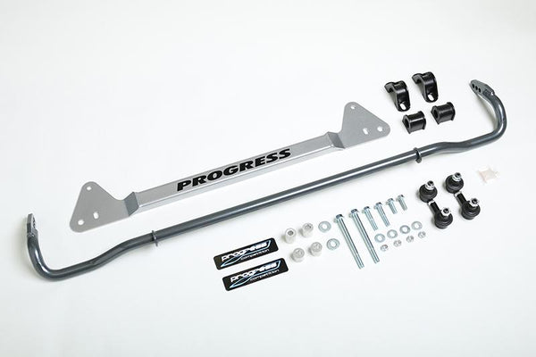 Progress Tech 92-95 Honda Civic / 93 - 97 Del Sol Rear Sway Bar (22mm - Adjustable) Incl Bar Brace and Adj End Links