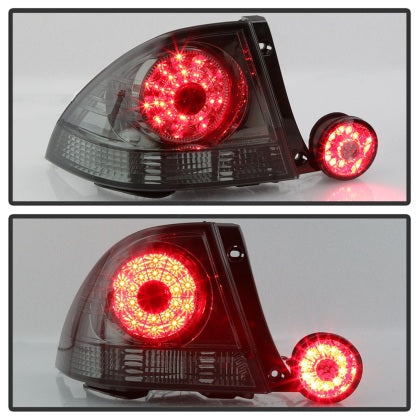 Spyder 2001 - 2003 Lexus IS300 LED Tail Lights w/Inner Trunk Lights - Smoke (ALT-YD-LIS300-LED-SET-SM)