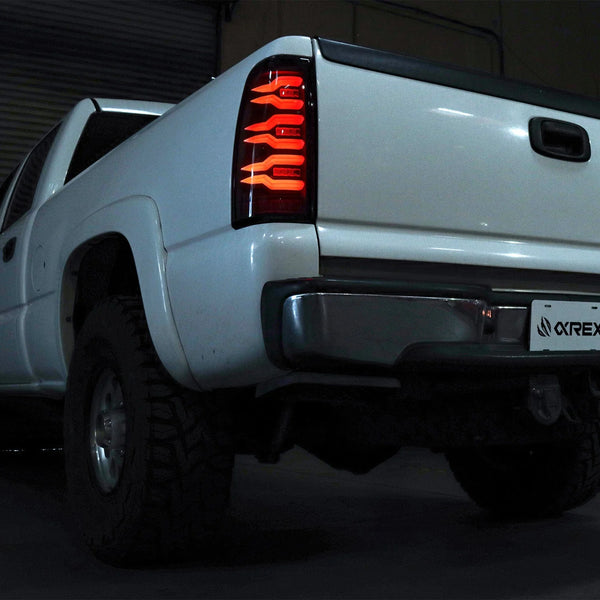 AlphaRex 1999 - 2006 Chevrolet Silverado / Sierra LUXX-Series LED Tail Lights Alpha-Black