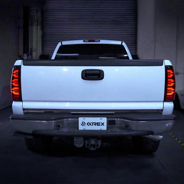 AlphaRex 1999 - 2006 Chevrolet Silverado / Sierra LUXX-Series LED Tail Lights Alpha-Black