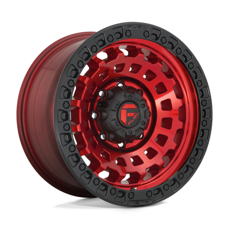 Fuel Offroad D632 ZEPHYR Candy Red Black Bead Ring 17x9 -12 8x170mm 125.1mm