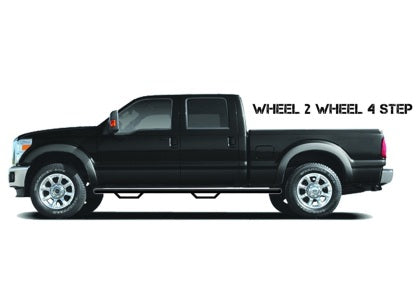 N-Fab Nerf Step 2015 - 2020 GMC - Chevy Canyon/Colorado Crew Cab 5ft Bed - Tex. Black - W2W - 3in