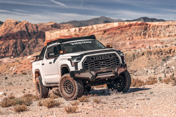 Go Rhino 2022 + Toyota Tundra CrewMax Ceros Low Profile Roof Rack - Tex. Blk