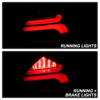 Spyder 2015 - 2017 Ford Focus Hatchback LED Tail Lights w/Indicator/Reverse - Black (ALT-YD-FF155D-LED-BK)