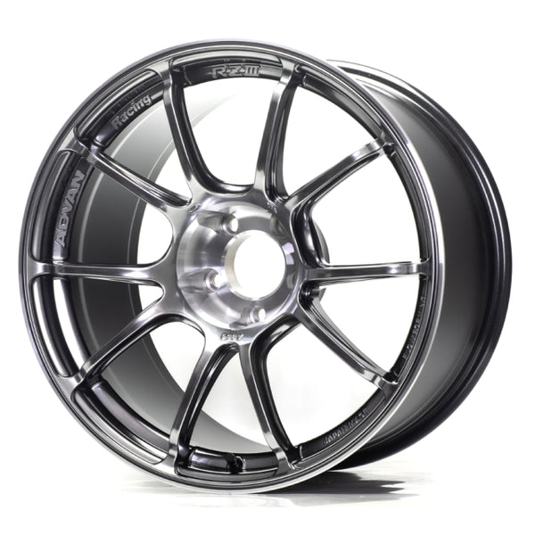 Advan RZIII 18x9.0 / +35 Offset / 5x114.3 BC / 73mm Bore / Hyper Platinum Black & Diamond Cut