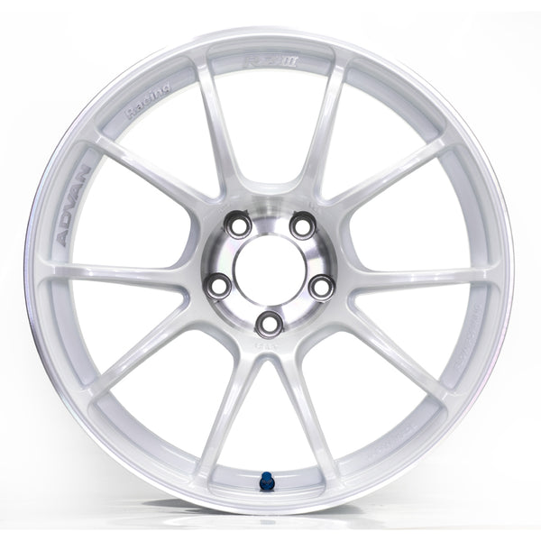Advan RZIII 18x9.5 / +45 Offset / 5x120 BC / 72.5mm Bore / Racing White Metallic & Diamond Cut