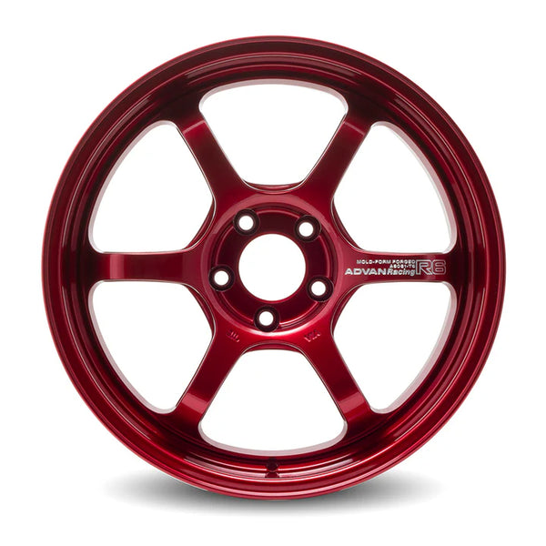 Advan R6 18x9.5 +45 5x100 Racing Candy Red Wheel