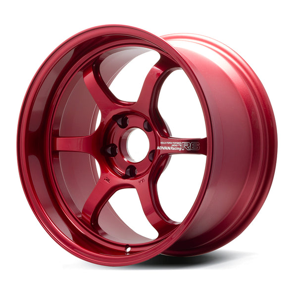 Advan R6 18x9.5 +45 5x100 Racing Candy Red Wheel