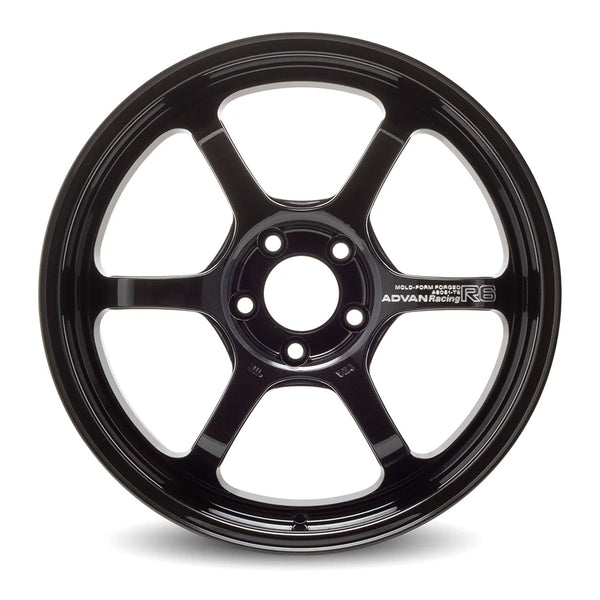 Advan R6 18x9.5 +45 5x100 Racing Titanium Black Wheel