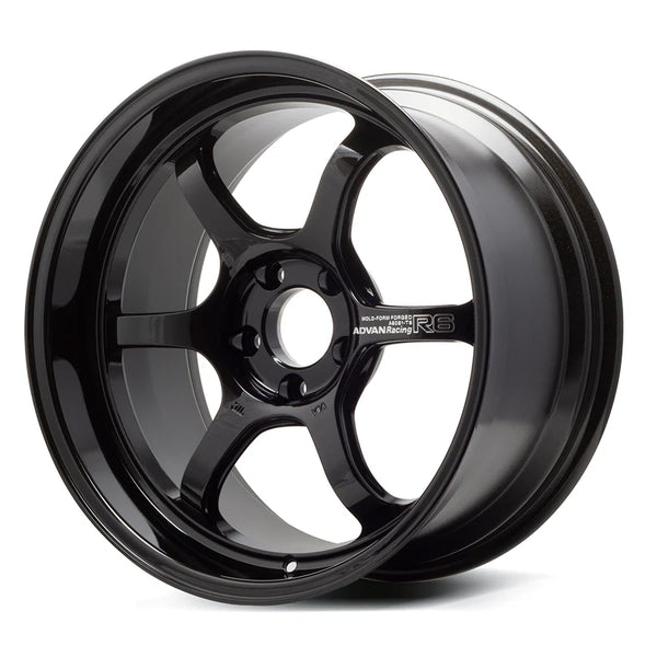Advan R6 18x9.5 +45 5x100 Racing Titanium Black Wheel