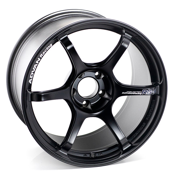 Advan RG-4 18x10 +35 5x114.3 Semi Gloss Black Wheel