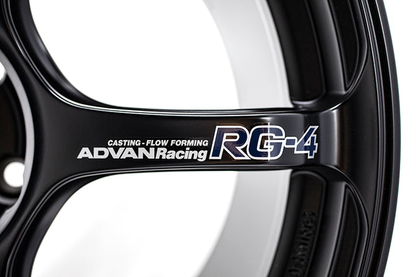 Advan RG-4 18x10 +35 5x114.3 Semi Gloss Black Wheel