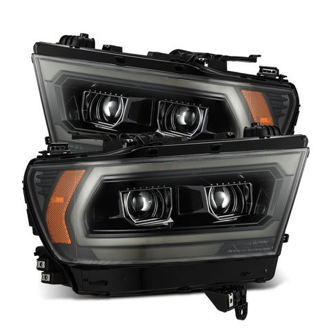 AlphaRex 2019 + Dodge Ram 1500 PRO-Series Projector Headlights Alpha Black w/Seq Signal/DRL