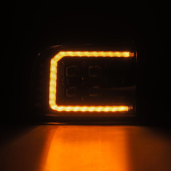 AlphaRex 2005 - 2007 Ford Super Duty/Excursion NOVA-Series LED Projector Headlights Alpha-Blk w/Activ Ligh