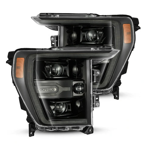 AlphaRex 2021 +  Ford F150 Luxx-Series Projector Headlights Alpha-Black w/Activ Light/Seq Signal