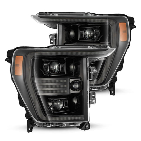 AlphaRex 2021 - 2023 Ford F150 PRO-Series Halogen Projector Headlights Alpha-Black