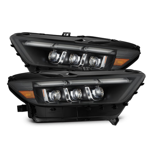 AlphaRex 2015 - 2017 Ford Mustang / 2018 - 2020 Shelby GT350 & GT500 NOVA LED Proj Headlights Black w/Activ Light/Seq Signal/Switch DRL