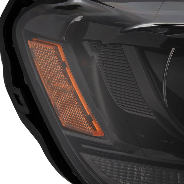 AlphaRex 2019 - 2022 Ford Ranger LUXX LED Proj Headlights Plank Style Alpha Black w/Seq Signal/DRL